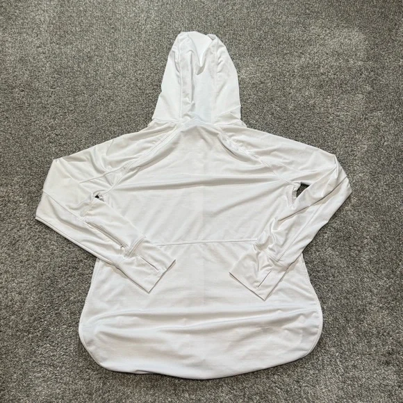 Athleta Pacific Baja UPF White Jacket Size Large Lightweight Zip-Up Hoodie - Picture 2 of 11